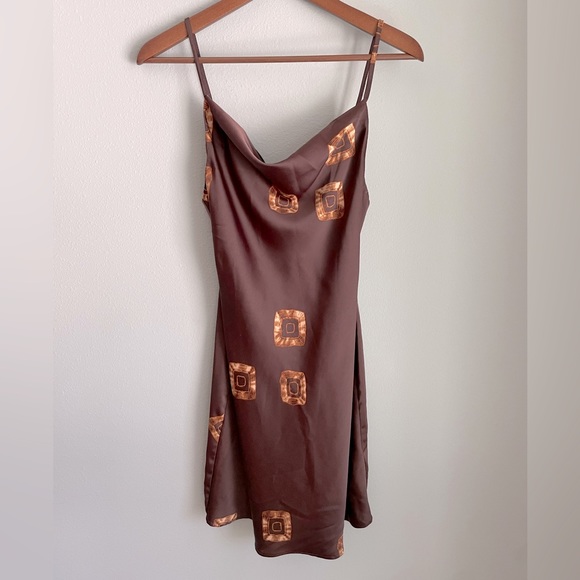 UO Mallory Cowl Slip Mini Dress (XS) - Picture 1 of 9